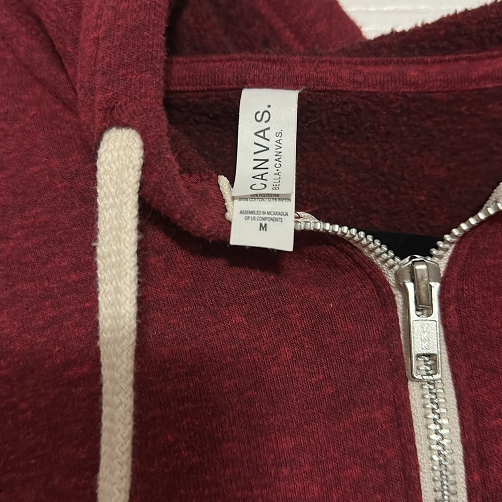The Resistance Training Burgundy Zip-Up Hoodie size medium - Picture 3 of 7